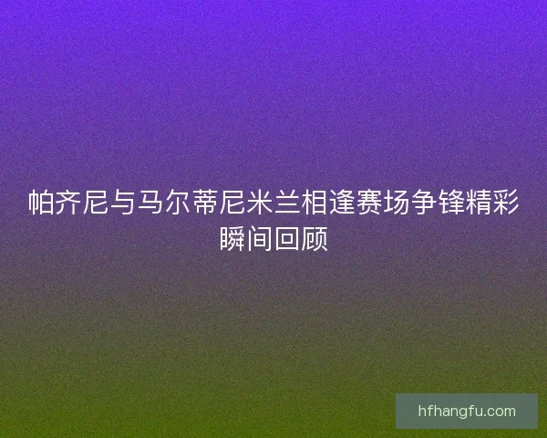 帕齐尼与马尔蒂尼米兰相逢赛场争锋精彩瞬间回顾